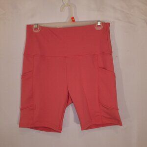 Sho Sho Ladies Salmon Higher Waist Athletic Shorts